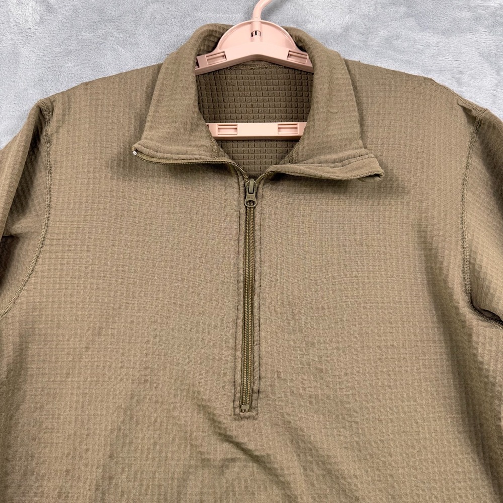 Polartec ECWCS Pullover Mens No Size Tag Military Thermal Gen III Level 2 Grid